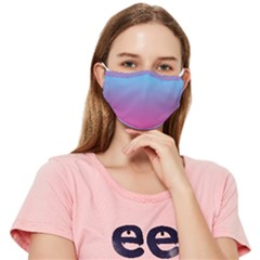 Blue Pink Purple Fitted Cloth Face Mask (adult)