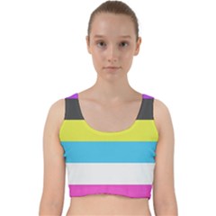 Bigender Flag Copy Velvet Racer Back Crop Top by Dutashop