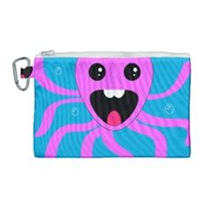 Bubble Octopus Copy Canvas Cosmetic Bag (large)