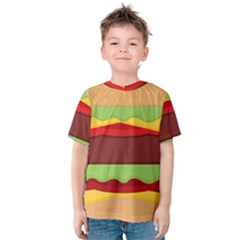 Cake Cute Burger Kids  Cotton T-shirt