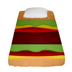 Cake Cute Burger Fitted Sheet (single Size) by Dutashop