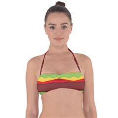 Cake Cute Burger Tie Back Bikini Top by Dutashop