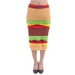 Cake Cute Burger Midi Pencil Skirt