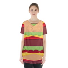 Cake Cute Burger Skirt Hem Sports Top