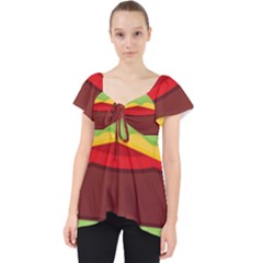 Cake Cute Burger Lace Front Dolly Top