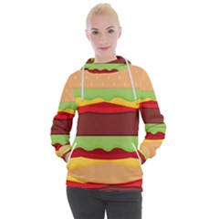 Cake Cute Burger Women s Hooded Pullover