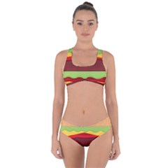 Cake Cute Burger Criss Cross Bikini Set