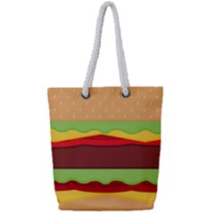 Cake Cute Burger Full Print Rope Handle Tote (small) by Dutashop