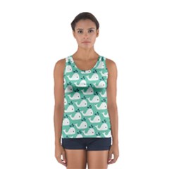 Whale Sea Blue Sport Tank Top  by Dutashop