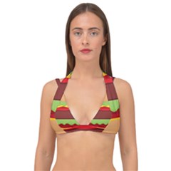 Cake Cute Burger Double Strap Halter Bikini Top