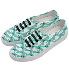 Whale Sea Blue Women s Classic Low Top Sneakers by Dutashop