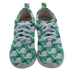 Whale Sea Blue Women Athletic Shoes