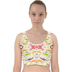 Kangaroo Velvet Racer Back Crop Top by Dutashop