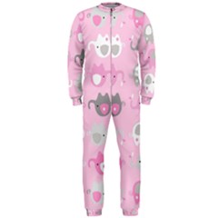 Animals Elephant Pink Cute Onepiece Jumpsuit (men) by Dutashop