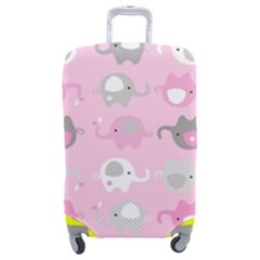 Animals Elephant Pink Cute Luggage Cover (medium)