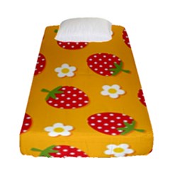 Strawberry Fitted Sheet (single Size) by Dutashop