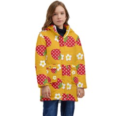 Strawberry Kids  Hooded Longline Puffer Jacket