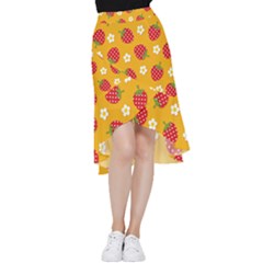 Strawberry Frill Hi Low Chiffon Skirt by Dutashop