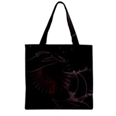 Universal Balance Moon Abstract Star Sun Universe Zipper Grocery Tote Bag by Modalart