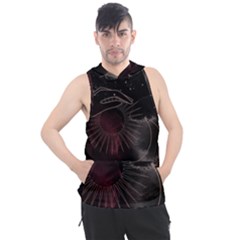 Universal Balance Moon Abstract Star Sun Universe Men s Sleeveless Hoodie