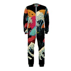 Retro Wave Kaiju Godzilla Japanese Pop Art Style Onepiece Jumpsuit (kids) by Modalart