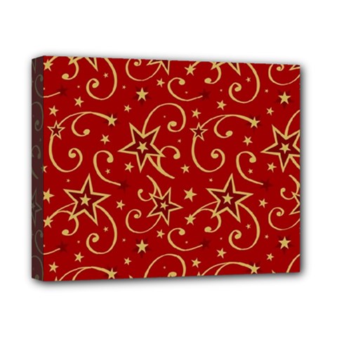 Christmas Texture Pattern Red Craciun Canvas 10  X 8  (stretched) by Sarkoni