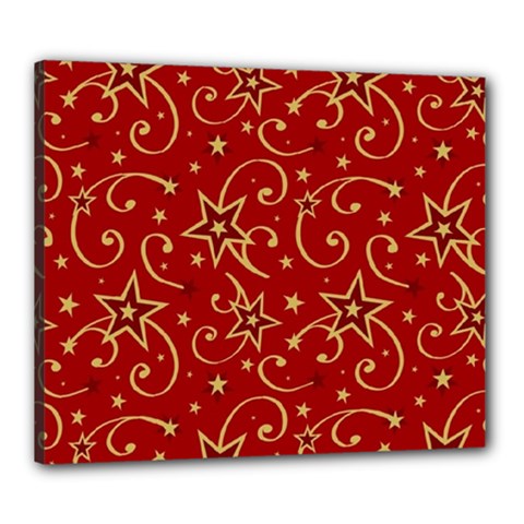 Christmas Texture Pattern Red Craciun Canvas 24  X 20  (stretched)