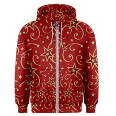 Christmas Texture Pattern Red Craciun Men s Zipper Hoodie