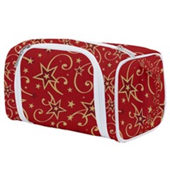 Christmas Texture Pattern Red Craciun Toiletries Pouch