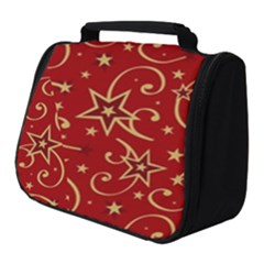 Christmas Texture Pattern Red Craciun Full Print Travel Pouch (small)