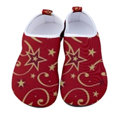 Christmas Texture Pattern Red Craciun Men s Sock-style Water Shoes by Sarkoni