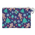 Christmas Texture New Year Background Trees Retro Pattern Canvas Cosmetic Bag (XL) View2