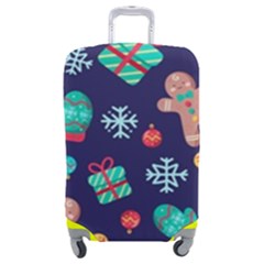 Christmas Texture New Year Background Trees Retro Pattern Luggage Cover (medium) by Sarkoni