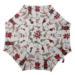 Christmas Characters Pattern Hook Handle Umbrellas (large)