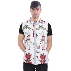 Christmas Characters Pattern Men s Puffer Vest by Sarkoni