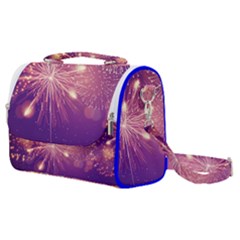 Fireworks On A Purple With Fireworks New Year Christmas Pattern Satchel Shoulder Bag by Sarkoni