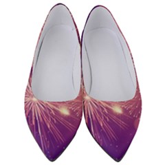 Fireworks On A Purple With Fireworks New Year Christmas Pattern Women s Low Heels by Sarkoni