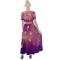 Fireworks On A Purple With Fireworks New Year Christmas Pattern Button Up Short Sleeve Maxi Dress View2