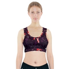 Christmas Lollipop Bowknot Celebrations Sports Bra With Pocket by Sarkoni