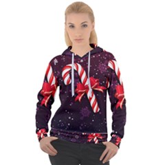 Christmas Lollipop Bowknot Celebrations Women s Overhead Hoodie by Sarkoni