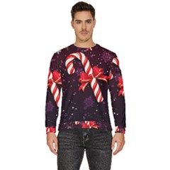 Christmas Lollipop Bowknot Celebrations Men s Fleece Sweatshirt by Sarkoni