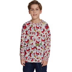 Christmas  Santa Claus Patterns Kids  Crewneck Sweatshirt