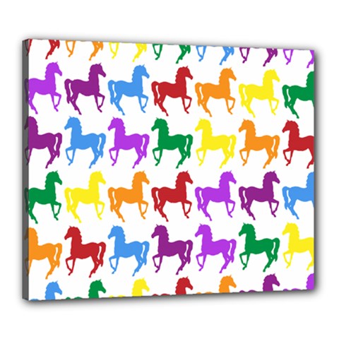 Colorful Horse Background Wallpaper Canvas 24  x 20  (Stretched)