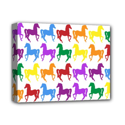 Colorful Horse Background Wallpaper Deluxe Canvas 14  x 11  (Stretched)