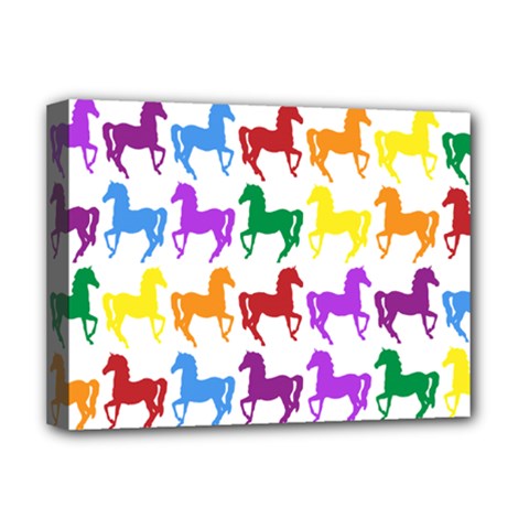 Colorful Horse Background Wallpaper Deluxe Canvas 16  x 12  (Stretched) 