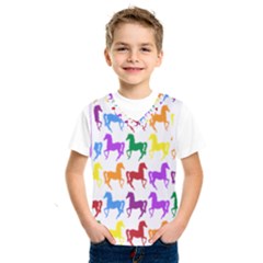 Colorful Horse Background Wallpaper Kids  Basketball Tank Top