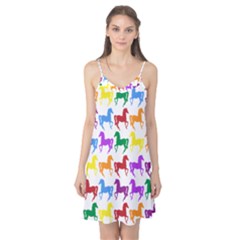Colorful Horse Background Wallpaper Camis Nightgown 