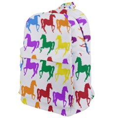 Colorful Horse Background Wallpaper Classic Backpack