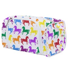 Colorful Horse Background Wallpaper Toiletries Pouch