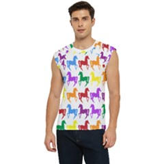 Colorful Horse Background Wallpaper Men s Raglan Cap Sleeve T-Shirt